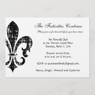 Hochzeitsausweis  New Orleans  Schwarz Einladung