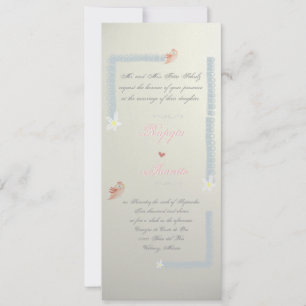 Hochzeitsband Eleganz Liebe dich Vogel Einladung