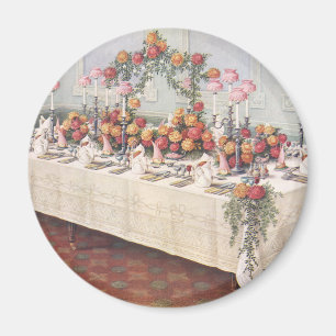 Hochzeitsbanketttisch im Vintage-Stil Magnet