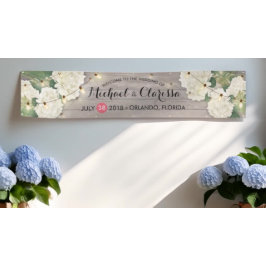 Hochzeitsbanner-Blume und Streichellichter Rustika Banner