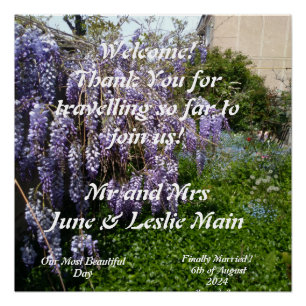 Hochzeitsbegrüßung Wisteria Poster