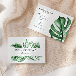 Hochzeitsbeilage in der tropischen UAWG RSVP Karte