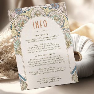 Hochzeitsbeilage INFO Vintages Jugendstil von Much Einladung