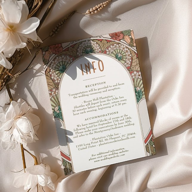 Hochzeitsbeilage INFO Vintages Jugendstil von Much Einladung (Von Creator hochgeladen)