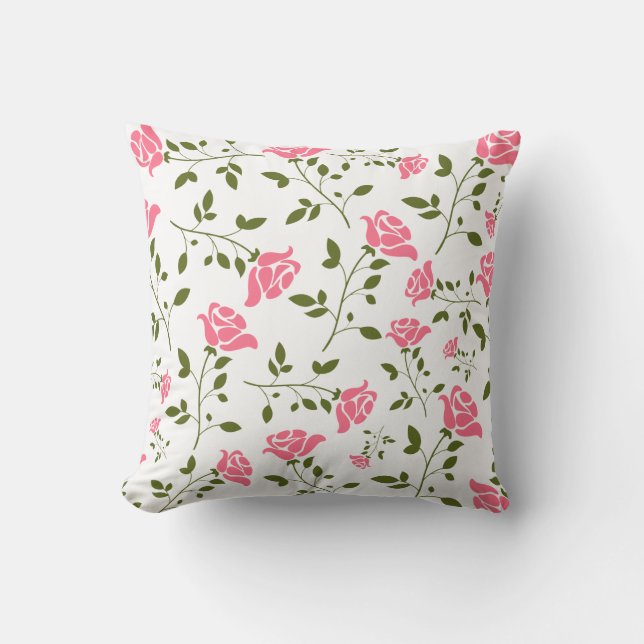 Hochzeitsbestseller mit floralen Hintergrund Kissen (Vorderseite)
