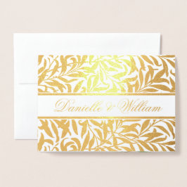 Hochzeitsblätterkalligrafie Marmorgrün Gold Folienkarte