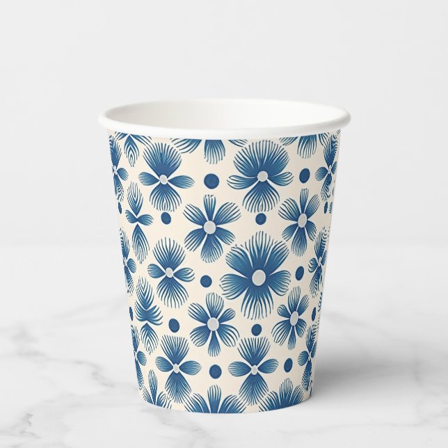 Hochzeitsblumen aus dem Mittelalter | VollPrint Pappbecher (Rückseite)