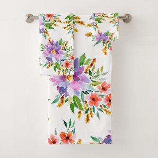 Hochzeitsblumen Badhandtuch Set