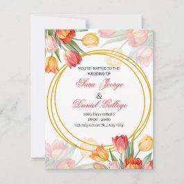 Hochzeitsblumen-Einladung RSVP Karte
