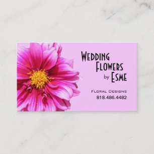 Hochzeitsblumen Florales Design Florist Dahlia ros Visitenkarte