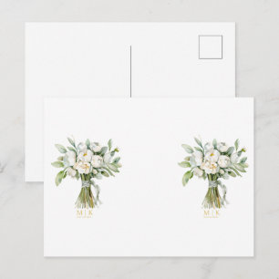 Hochzeitsblumenstrauß Postkarte