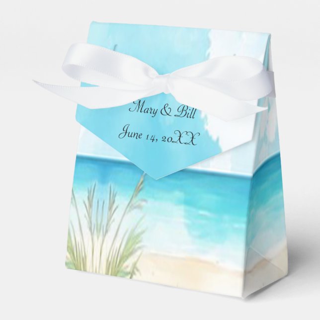 Hochzeitsbox für Hochzeitsgäste im Blue Ocean Geschenkschachtel (Vorderseite)
