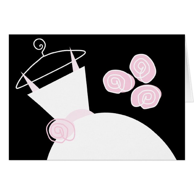 Hochzeitsbraun Rosa horizontale schwarze Pastellfa (Vorderseite (Horizontal))