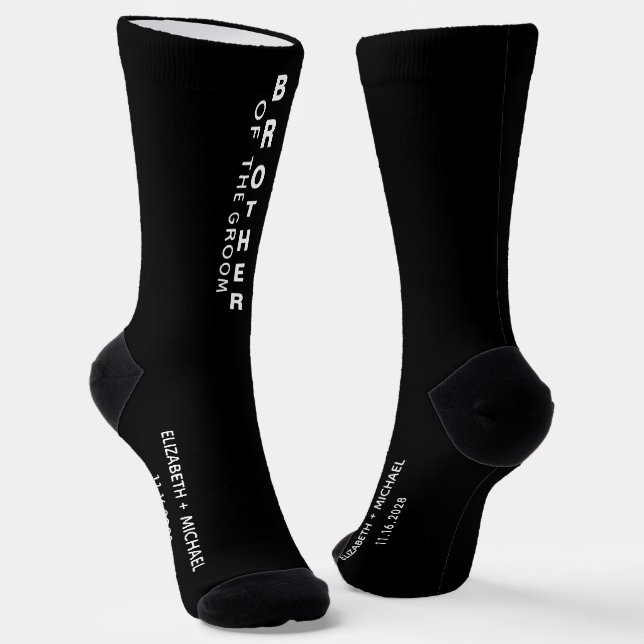 Hochzeitsbrüder des Grooms Personalisiert Socken (Gewinkelt)