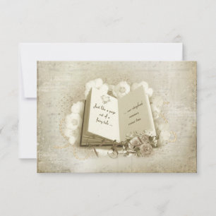 Hochzeitsbuch Vintages UAWG RSVP Karte