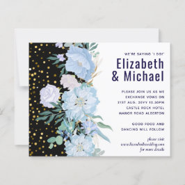 Hochzeitsbudget der Marine Aqua Blue Floral