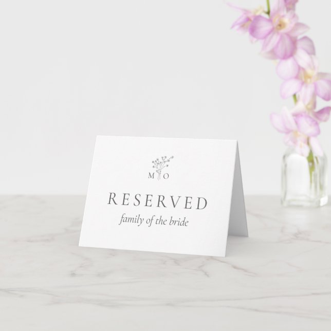 Hochzeitsbuket einfache elegante Reservierungskart Karte (Orchidee)