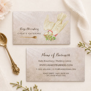 Hochzeitscatering-Identität im Vintage-Stil Visitenkarte