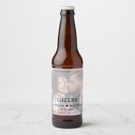 Hochzeitscherz Foto Minimalistisch Moderne Typogra Bierflaschenetikett