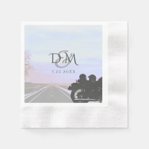 Hochzeitscocktail an der Rezeption für Motorräder Serviette