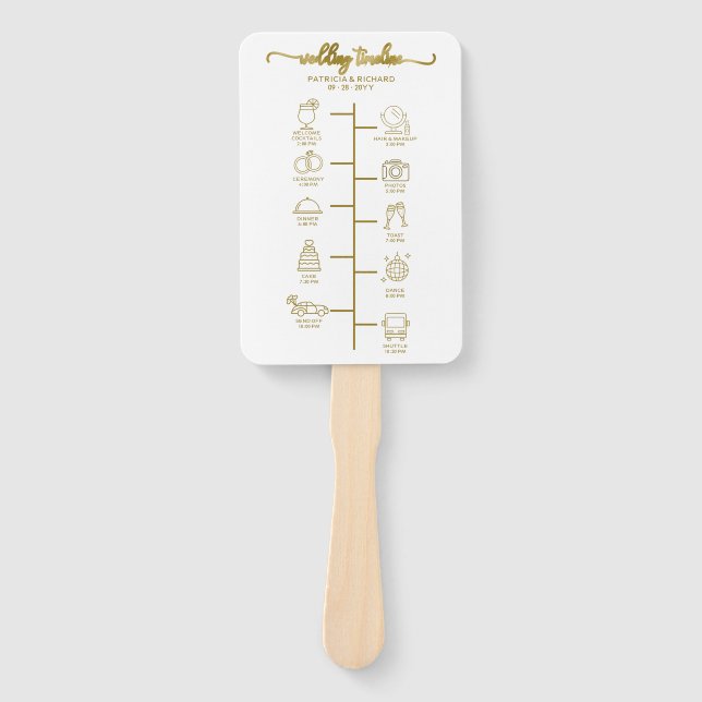 Hochzeitscocktail - Icon Wedding Willkommen Fächer (Vorderseite)