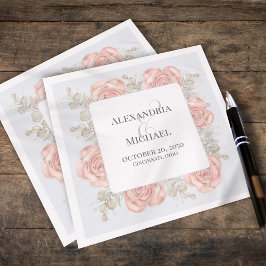 Hochzeitscocktail Personalisiert Elegant Serviette