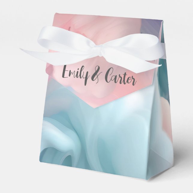 Hochzeitscotton Candy Abstrakt Geschenkschachtel (Vorderseite)