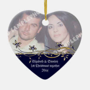 Hochzeitscoulis 1. Weihnachtsdekoration des Fotos Keramik Ornament