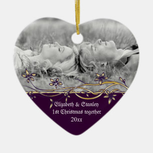Hochzeitscoulis 1. Weihnachtsdekoration des Fotos Keramik Ornament