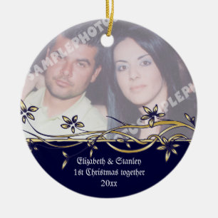 Hochzeitscoulis 1. Weihnachtsdekoration des Fotos Keramikornament