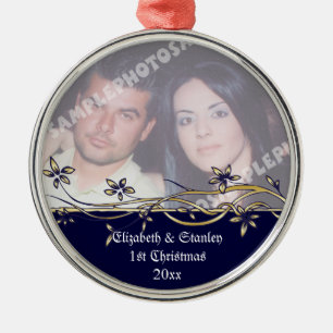 Hochzeitscoulis 1. Weihnachtsdekoration des Fotos Ornament Aus Metall