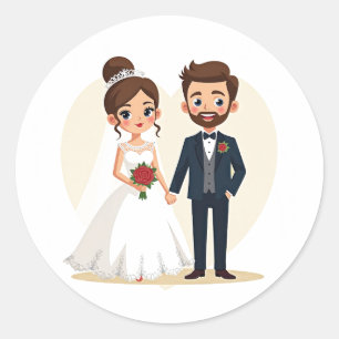Hochzeitscoupe-Set Runder Aufkleber