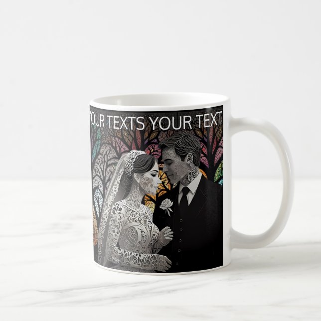 Hochzeitscoupfavoriten & Geschenkideen Kaffeetasse (Rechts)