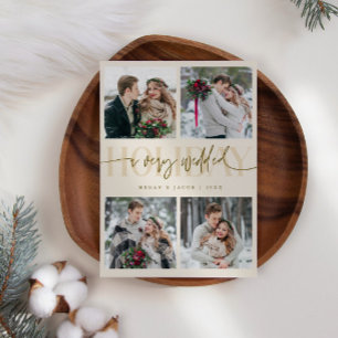 Hochzeitscreme aus neuem Foto Feiertagskarte