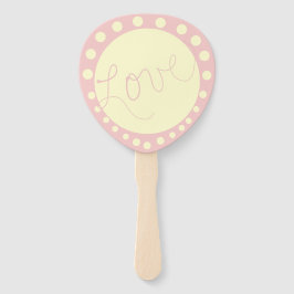 Hochzeitscreme Polka Dots Personalisiert Fächer