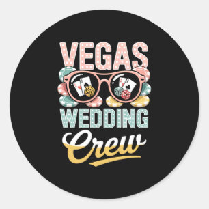 Hochzeitscrew Las Vegas Junggesellinnenabschied La Runder Aufkleber