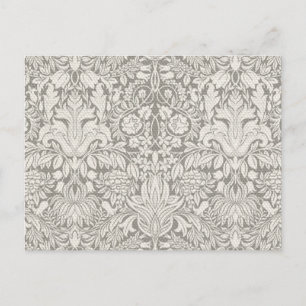Hochzeitsdamast Vintage Weiß Hochzeit Alte Spitze Postkarte