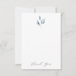 Hochzeitsdanken Cards Dusty Blue Botanicals Dankeskarte
