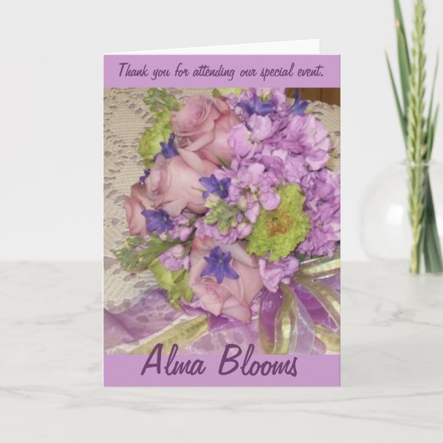 Hochzeitsdanken Dankeskarte (Vorderseite)