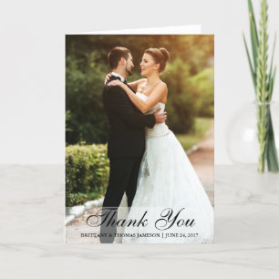 Hochzeitsdanken für die Bride & Groom Foto Faltenk Dankeskarte
