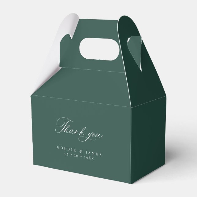 Hochzeitsdanken: Gable Leckerei Geschenkboxen Geschenkschachtel (Vorderseite)