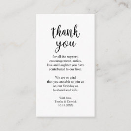 Hochzeitsdanken, Moderne, einfache rustikale Umgeb Begleitkarte