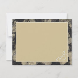 Hochzeitsdanken Sie Card Shades of Golds and Black Dankeskarte