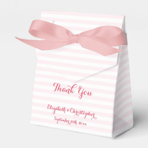 Hochzeitsdanken Sie Pink Stripes DIY Custom Elegan Geschenkschachtel