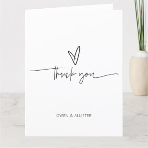 HochzeitsDankeschön an geklappte Mitteilungskarten
