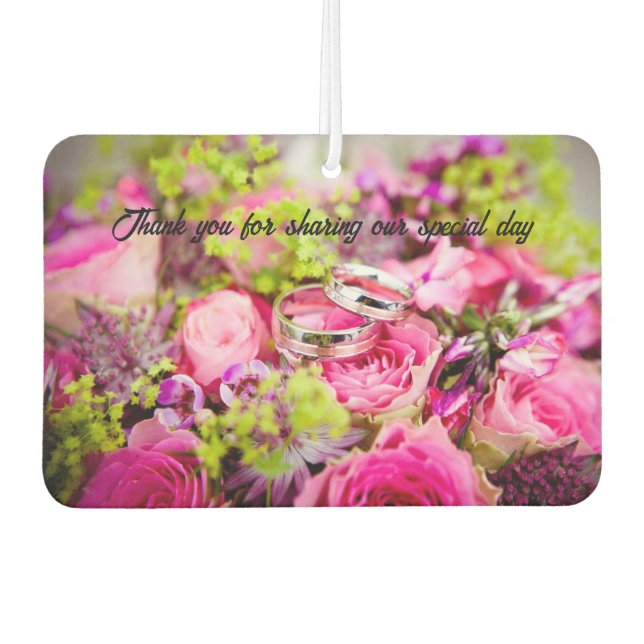 Hochzeitsdankeschön-Geschenk Autolufterfrischer (Vorderseite)
