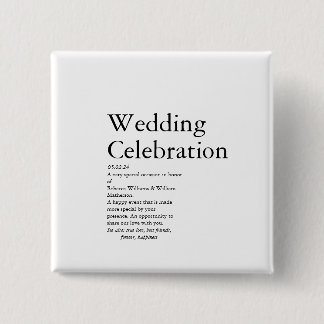Hochzeitsdefinitions-Party Button
