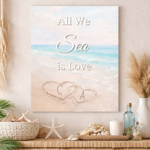 Hochzeitsdekoration Alles was wir sehen ist Liebe  Poster