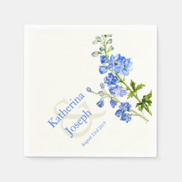 Hochzeitsdelphinium Serviette