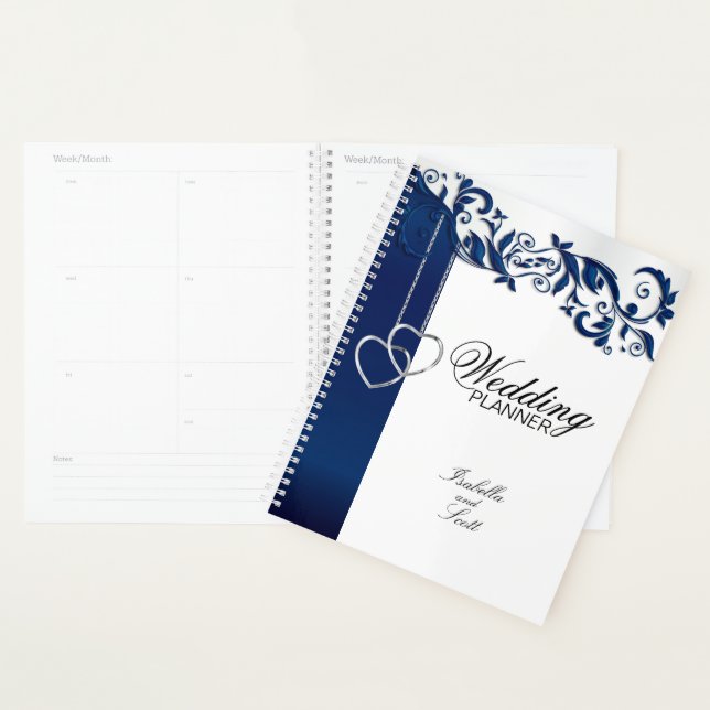Hochzeitsdesign für Navy Blue Floral Planer (Anzeige)